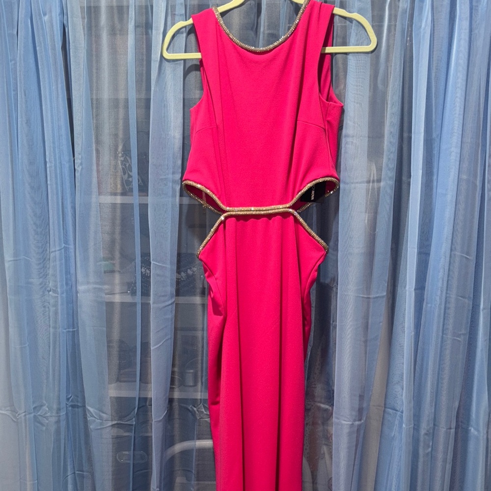 Fashion Nova Fuchsia Cutout Maxi Dress